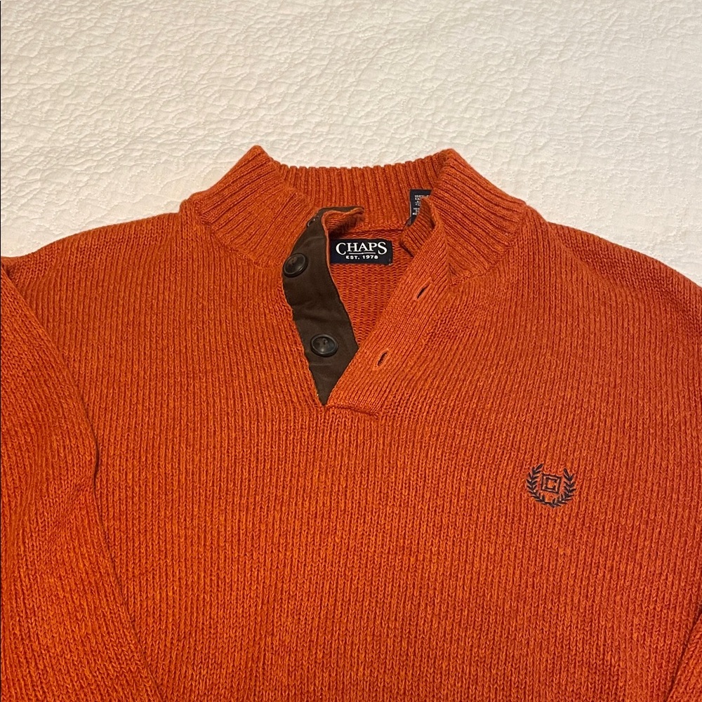 Chaps Men's Rust Crewneck Sweater